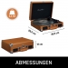 Koffer platenspeler met 2 ingebouwde speakers Bruin