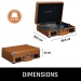 Koffer platenspeler met 2 ingebouwde speakers Bruin