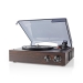 Platenspeler | 33 / 45 / 78 rpm | Riemaandrijving | 1x Stereo RCA | 18 W | Ingebouwde (voor) versterker | MP3 conversie | ABS / MDF | Bruin