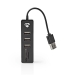UHUBCU2340BK USB-Hub | USB-A Male | USB-A Female | 3 poort(en) | USB Gevoed | SD & MicroSD / 3x USB