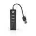 USB-Hub | USB-A Male | USB-A Female | 3 poort(en) | USB Gevoed | SD & MicroSD / 3x USB