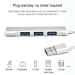 USB-hub | 4-poorts | USB 3.0 | wit - aluminium