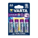 4 STUKS VARTA AA 1,5V LITHIUM BATTERIJ