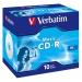 CD-R Audio 16x 700M 80min 10 Pack Jewel Case Mat Zilver