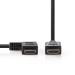 High Speed HDMI kabel met Ethernet HDMI-Connector - HDMI-Connector Haaks Links 5.00 m Zwart