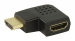 High Speed HDMI met Ethernet Adapter Rechts Gehoekt HDMI-Connector - HDMI-Ingang Zwart