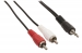 Stereo Audiokabel 3.5 mm Male - 2x RCA Male 1.50 m Zwart