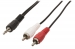 Stereo Audiokabel 3.5 mm Male - 2x RCA Male 1.50 m Zwart