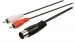 VLAP20200B10 Stereo Audiokabel 5-Pins DIN Male - 2x RCA Male 1.00 m Zwart