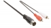 Stereo Audiokabel 5-Pins DIN Male - 2x RCA Male 1.00 m Zwart