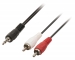 Stereo Audiokabel 3.5 mm Male - 2x RCA Male 15.0 m Zwart