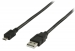 USB 2.0 Kabel USB A Male - Micro-B Male Rond 1.00 m Zwart