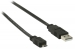 USB 2.0 Kabel USB A Male - Micro-B Male Plat 3.00 m Zwart