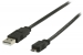 USB 2.0 Kabel USB A Male - Micro-B Male Plat 3.00 m Zwart