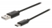 USB 2.0 Kabel USB-C Male - USB A Male 1.00 m Zwart