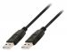 USB 2.0 Kabel USB A Male - USB A Male Rond 2.00 m Zwart