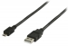 USB 2.0 Kabel USB A Male - Micro-B Male Rond 0.50 m Zwart