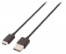 USB 2.0 Kabel USB-C Male - A Male 1.00 m Zwart