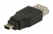 USB 2.0-Adapter Mini-B Male - USB A Female Zwart