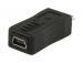 USB 2.0-Adapter Micro-B Male - Mini-B Female Zwart