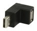VLCP60930B USB 2.0-Adapter 90° Haaks USB A Male - USB A Female Zwart