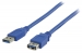 USB 3.0 Verlengkabel A Male - A Female Rond 1.00 m Blauw