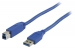 VLCP61100L50 USB 3.0 Kabel A Male - B Male Rond 5.00 m Blauw