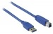USB 3.0 Kabel A Male - B Male Rond 5.00 m Blauw