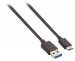 USB 3.0 Kabel USB-C Male - A Male 1.00 m Zwart