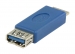 USB 3.0-Adapter Micro-B Male - A Female Blauw