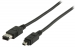 VLCP62100B1.00 FireWire 400 Kabel FireWire 4-Pins Male - FireWire 6-Pins Male 1.00 m Zwart