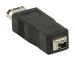FireWire400-Adapter FireWire 6-Pins Male - FireWire 4-Pins Female Zwart