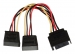 Interne Stroomkabel SATA 15-Pins Male - 2x SATA 15-Pins Female 0.15 m