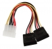 VLCP73520V015 Interne Stroomkabel Molex Male - 2x SATA 15-Pins Female 0.15 m