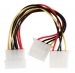 Interne Stroomkabel Molex Male - 2x Molex Female 0.15 m