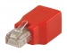 VLCP89250R CAT5 Cross Netwerk Adapter RJ45 (8/8) Male - RJ45 (8/8) Female Rood