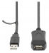 Actieve USB 2.0 Verlengkabel USB A Male - USB A Female 10.0 m Zwart