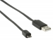 USB 2.0 Kabel A Male - Micro-B Male Plat 1.00 m Zwart