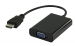 High Speed HDMI Kabel HDMI-Connector - VGA Female 15-Pins 0.20 m Zwart