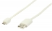 USB 2.0 Kabel USB A Male - Micro-B Male Plat 1.00 m Wit