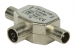 VLSP40950M Coax-Adapter 2x Coaxconnector Male (IEC) - Coax Female (IEC) Zilver