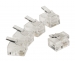 Telecomconnector RJ11 Male PVC Transparant