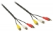 Composiet Videokabel 3x RCA Male - 3x RCA Male 1.50 m Zwart