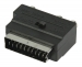 SCART-Adapter Schakelbaar SCART Male - S-Video Female + 3x RCA Female Zwart