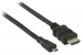 High Speed HDMI kabel met Ethernet HDMI-Connector - HDMI Micro-Connector Male 3.00 m Zwart