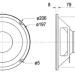 W200 - 4 ohm woofer 20 cm (8")