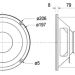 W200 - 8 ohm 20 cm (8") 8 woofer