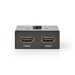 HDMI™-Switch | 3 poort(en) | 1 x HDMI™ Input / 2x HDMI™ Input | 1x HDMI™ Output / 2x HDMI™ Output | 4K@60Hz | 6 Gbps | Metaal | Antraciet