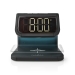 WCACQ10W1BK Wekker met Draadloze Lader | Qi gecertificeerd | 5 / 7.5 / 10 W | USB-A Female | Nachtlamp | 2 Alarmtijden | Snoozefunctie