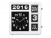 FLIPOVER SENIOREN WANDKLOK MET KALENDER - 31 x 31 cm - NEDERLANDS